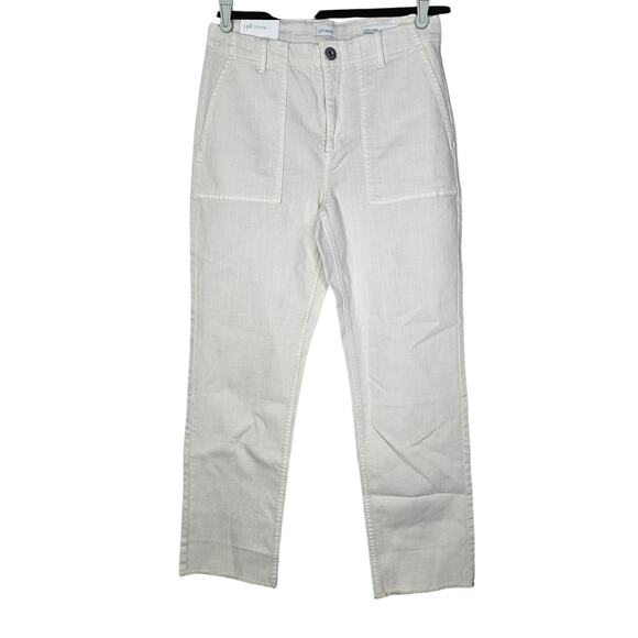 NEW J.Jill Denim 6 Straight Leg Ankle High Rise Ivory Coastal Minimalist Casual - Picture 1 of 5